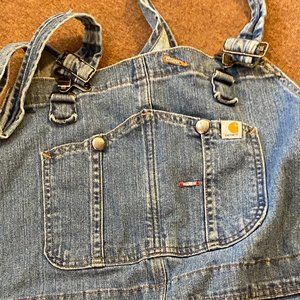 Women's Carhartt Denim Stone Washed Bib Overalls